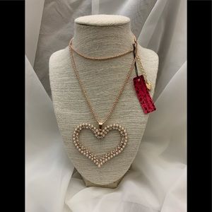 Betsey Johnson Heart Necklace.
